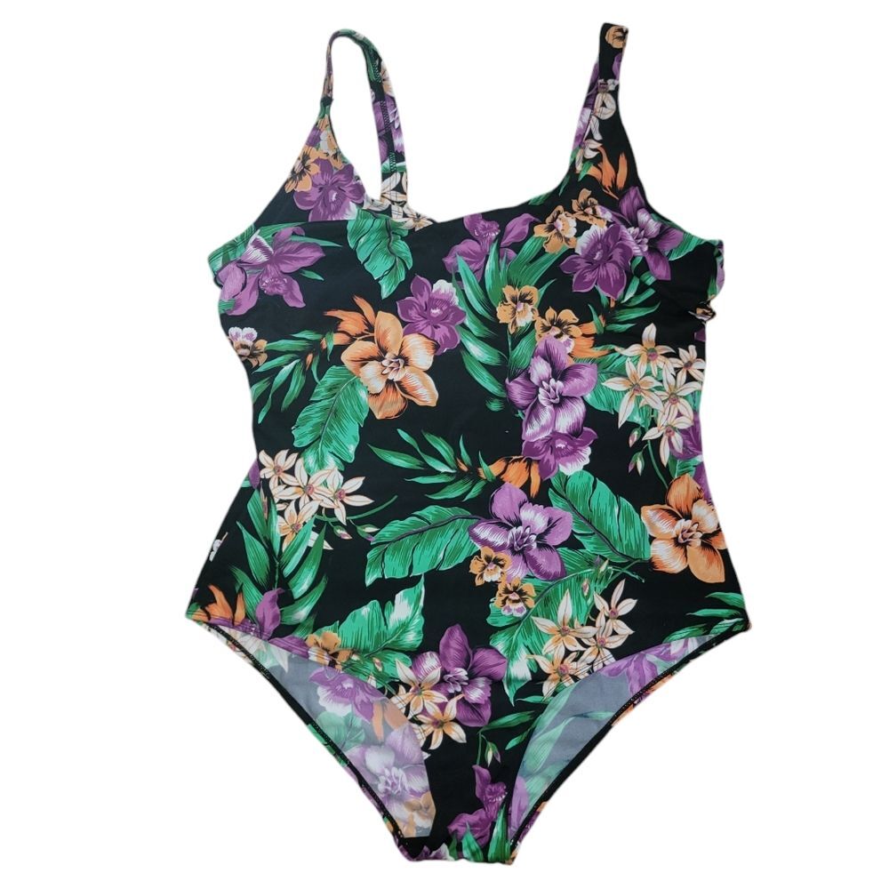 Swim 365 Tropical Floral Print One Piece Swimsuit Size 26w